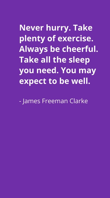 James Freeman Clarke's Guide to Wellness Quote
