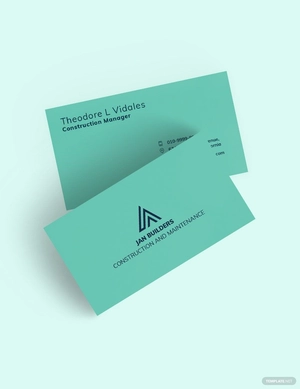 Construction and Maintenance Business Card Template