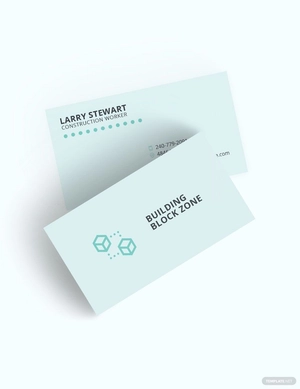 Construction Materials Business Card Template