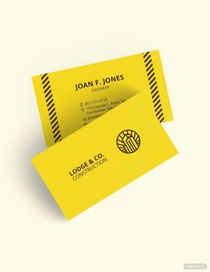 Construction Themed Business Card Template