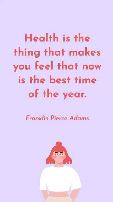 Free Health Makes Now the Best Time of Year Quote Template to Edit Online
