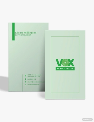 DJ Planner Business Card Template