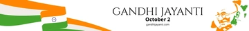 Free Gandhi Jayanti Website Banner Template to Edit Online