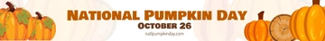 Free National Pumpkin Day Website Banner Template to Edit Online