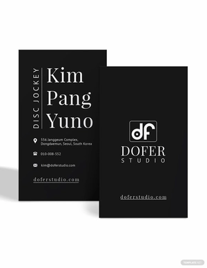 Flat DJ Business Card Template