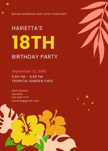 Free Flower Luau Invitation Template to Edit Online Free Flower Luau Invitation Template to Edit Online