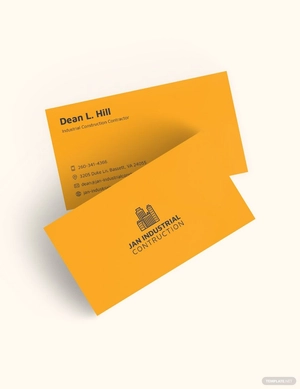 Industrial Construction Business Card Template