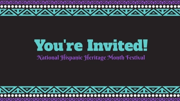Free National Hispanic Heritage Month Invitation Background Template to Edit Online