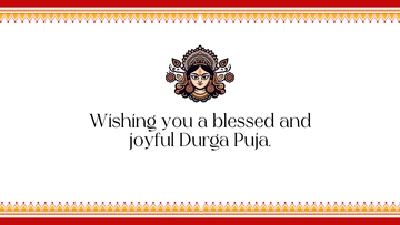 Free Durga Puja Greeting Card Background Template to Edit Online