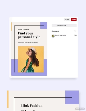 Fashion Brands App Promotion Pinterest Pin Template