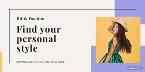 Fashion Brands App Promotion Twitter Post Template