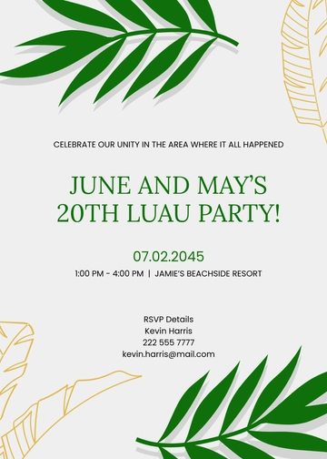 Free Elements Luau Invitation Template to Edit Online Free Elements Luau Invitation Template to Edit Online