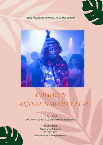Free Photo Luau Invitation Template to Edit Online Free Photo Luau Invitation Template to Edit Online