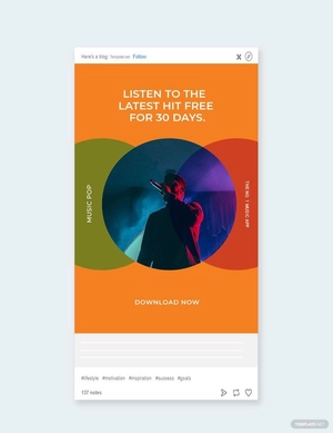 Modern App Promotion Tumblr Post Template