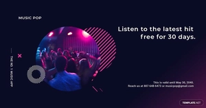Modern Music App Promotion LinkedIn Post Template
