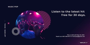 Modern Music App Promotion Twitter Post Template