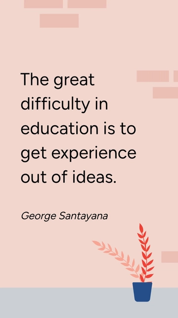Free George Santayana: Transforming Ideas into Experience Quote Template to Edit Online
