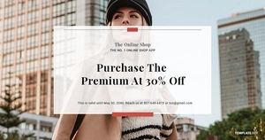 Online Shop App Promotion Facebook Post Template