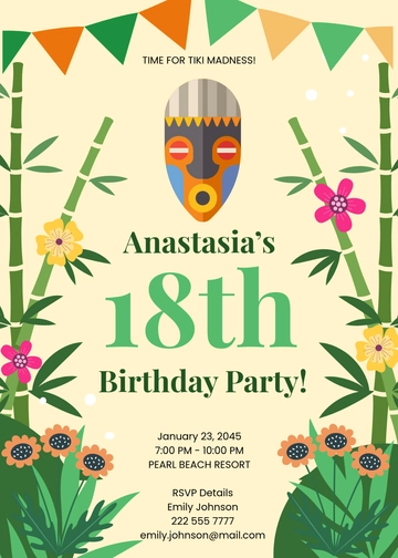 Free Tiki Luau Invitation Template to Edit Online Free Tiki Luau Invitation Template to Edit Online