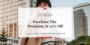 Online Shop App Promotion Twitter Post Template