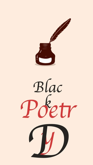 Free Black Poetry Day iPhone Background Template to Edit Online