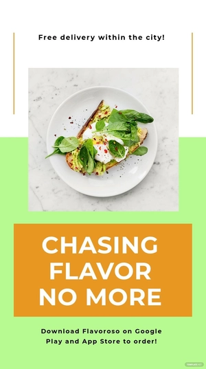 Restaurant App Promotion Instagram Story Template
