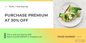 Restaurant App Promotion Twitter Post Template