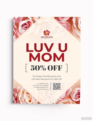 Mothers Day Florist Shop Flyer Template