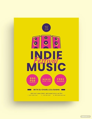 Indie Music Festival Flyer Template
