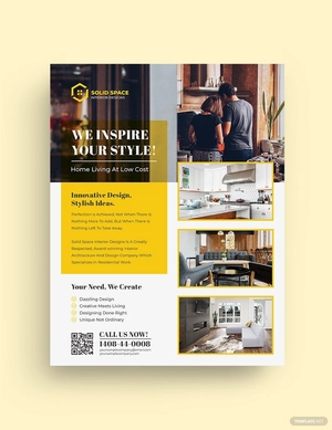 Interior Design Company Flyer Template