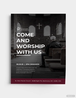 Modern Easter Church Flyer Template