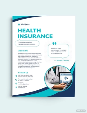 Health Insurance Company Flyer Template