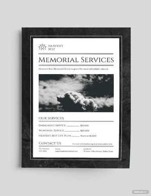 Memorial Flyer Template