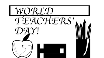 Free World Teachers??? Day Drawing Background Template to Edit Online