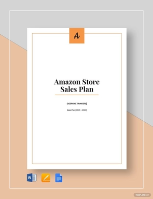 Amazon Store Sales Plan Template