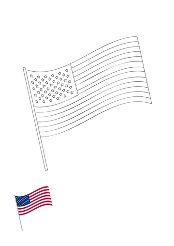 Free American Flag 50 Stars Coloring Page Template to Edit Online