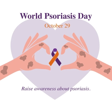 Free World Psoriasis Day FB Post Template to Edit Online