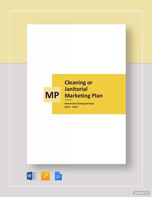 Cleaning or Janitorial Marketing Plan Template