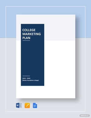 College Marketing Plan Template