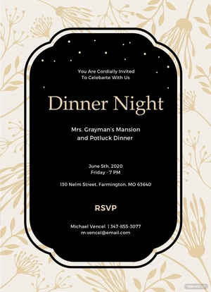 Dinner Invitation Template