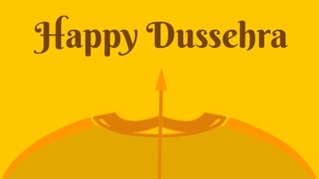 Free Dussehra Yellow Background Template to Edit Online