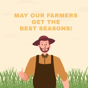 Free If Farmers Day Wishes Clipart Template to Edit Online