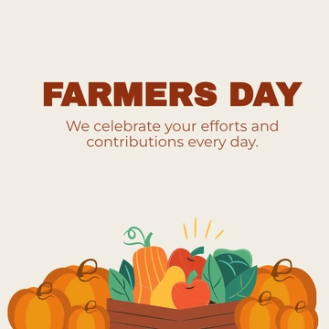 Free Farmers Day Flyer Vector Template to Edit Online