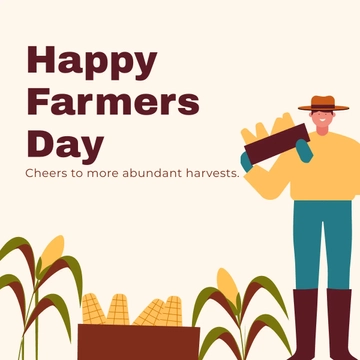 Free Farmers Day Greeting Card Vector Template to Edit Online
