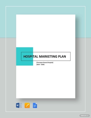 Hospital Marketing Plan Template