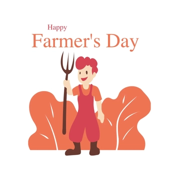 Free Happy Farmers Day Clipart Template to Edit Online