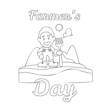 Free Farmers Day Drawing Clipart Template to Edit Online
