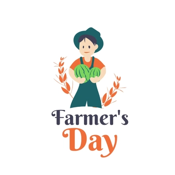 Free Farmers Day Cartoon Clipart Template to Edit Online