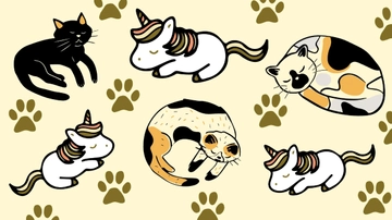 Free Cat Unicorn Background Template to Edit Online