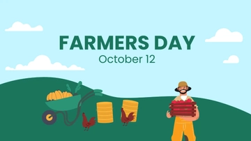 Free Farmers Day Cartoon Background Template to Edit Online